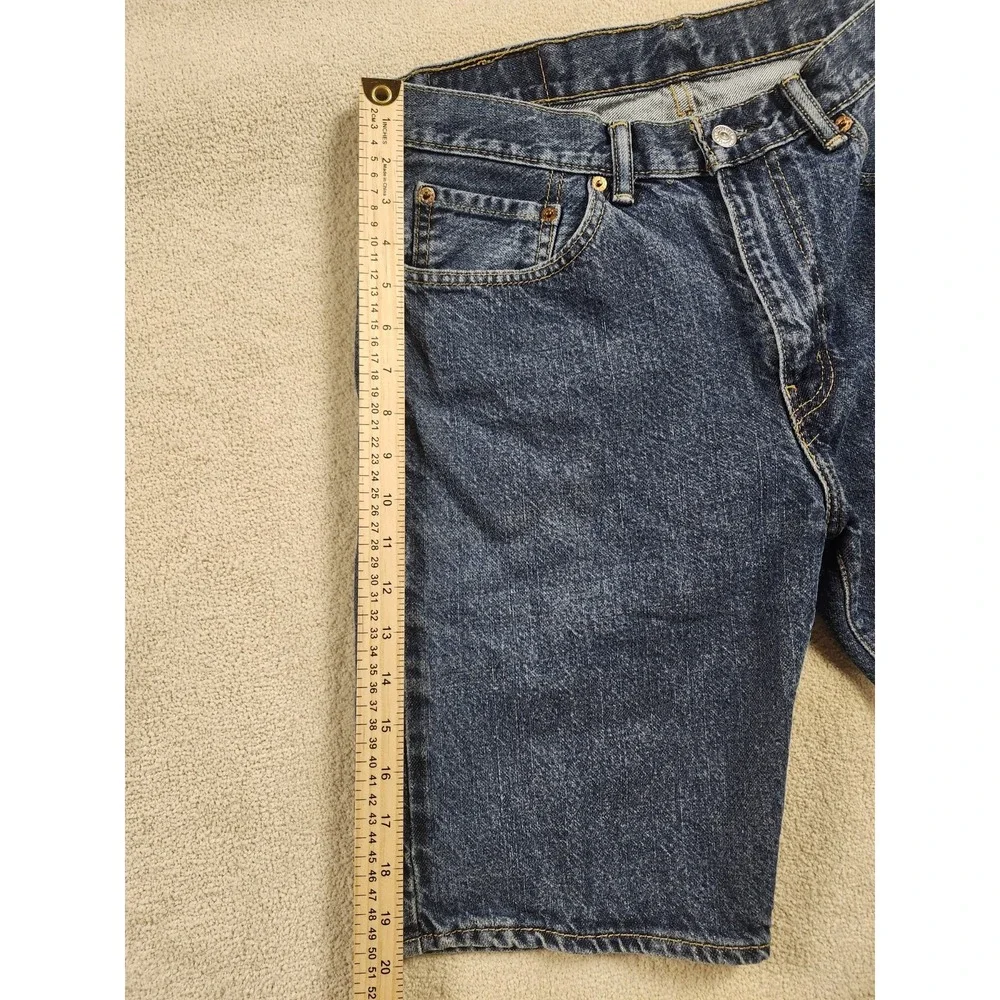 Levis 505 Short Mens Size 33 Blue Denim Medium Wash Regular Fit Vintage